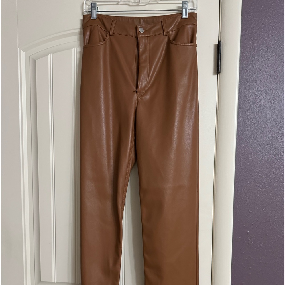Dynamite faux leather straight leg jeans, NWOT